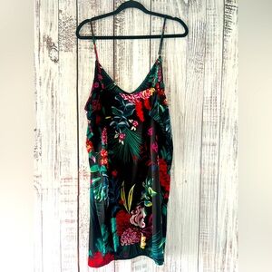 Women’s Silk Floral cover up/nightgown for sale - size XL